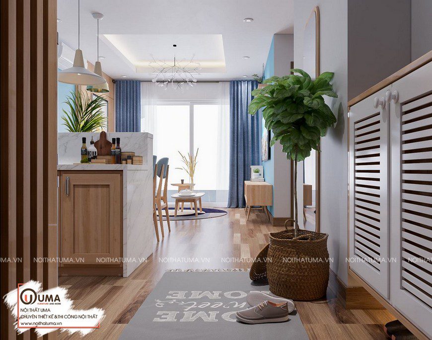 Thiết kế nội thất chung cư HH Linh Đàm - Anh An, , Phong cách hiện đại