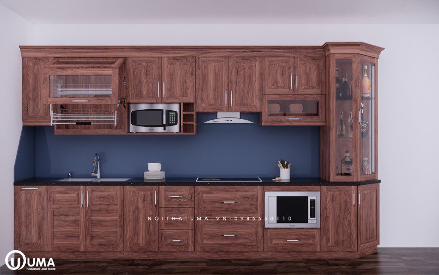 Tủ bếp gỗ Gõ đỏ – UGG 11
