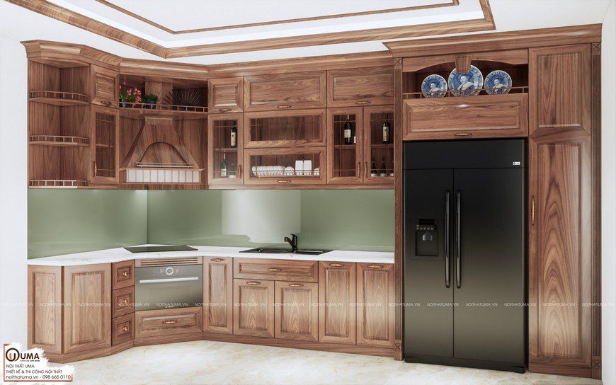 Tủ bếp gỗ Xoan Đào – UXD 15