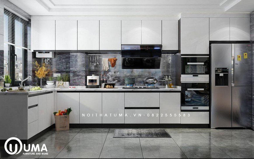 Tủ bếp Acrylic – UAC 42, Tủ bếp Acrylic, Tủ bếp Acrylic