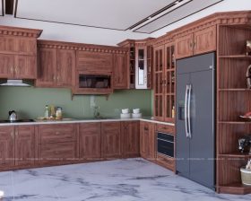 Tủ bếp gỗ Xoan Đào – UXD 14