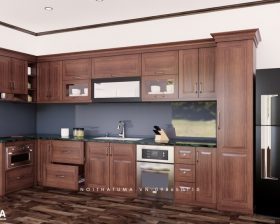 Tủ bếp gỗ Xoan Đào – UXD 15