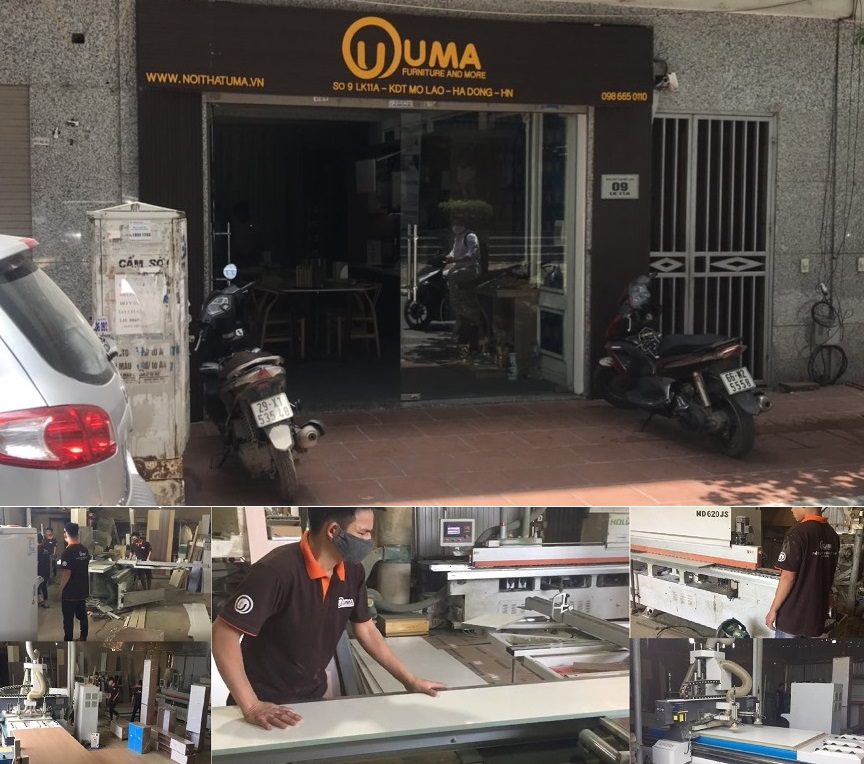Hình ảnh showroom và xưởng sản xuất của Nội Thất UMA