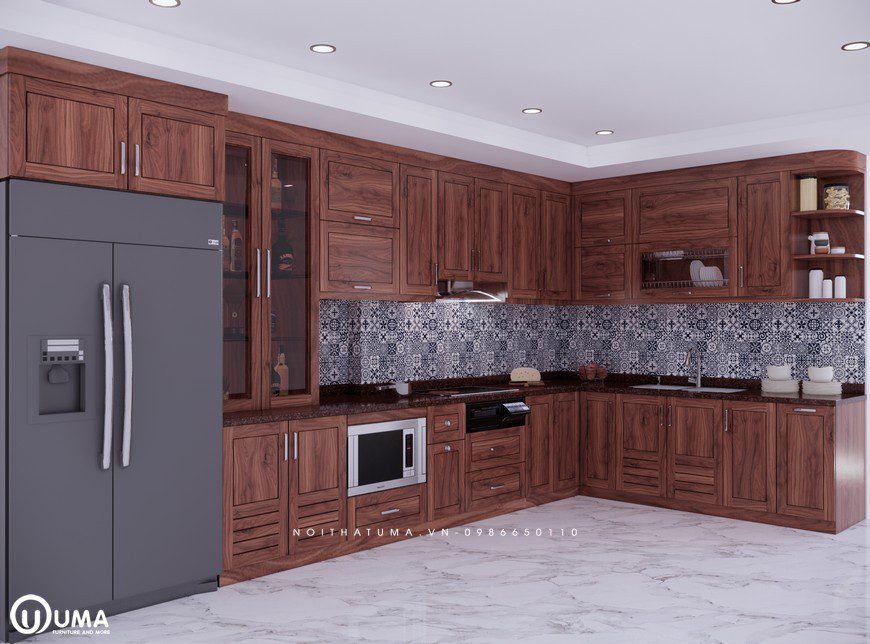 Tủ bếp Acrylic – UAC 02, tủ bếp acrylic, Mẫu tủ bếp đẹp