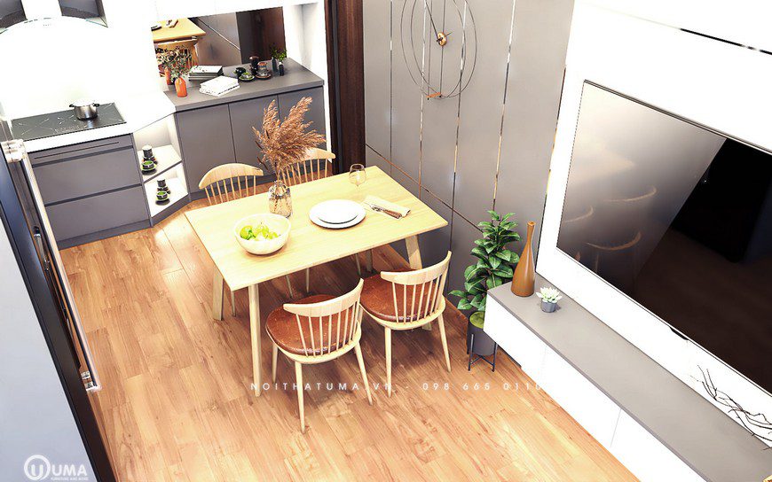 Thiết kế nội thất không gian bàn ăn nhà cô Lê