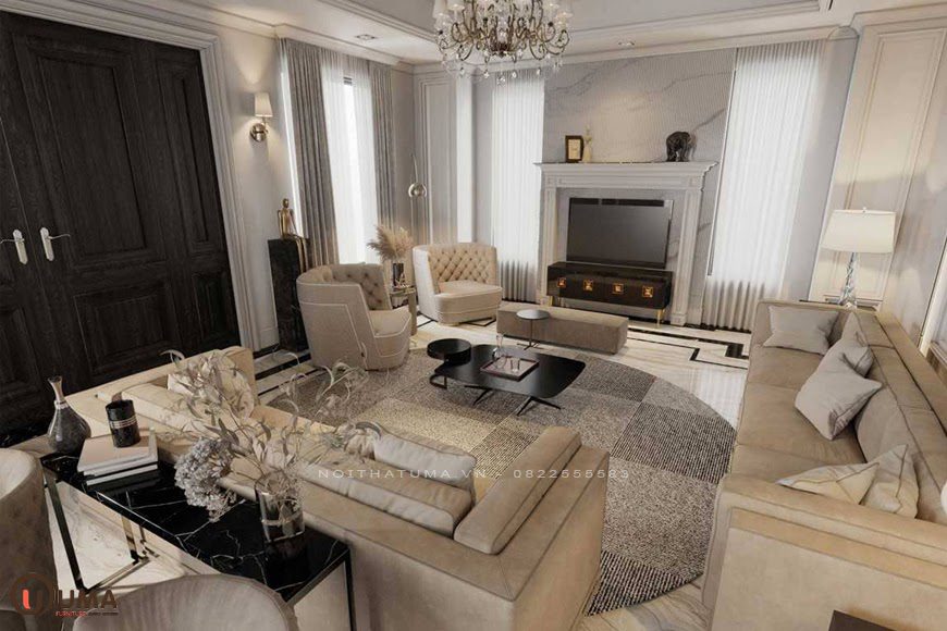 Mẫu nội thất chung cư mang phong cách Luxury