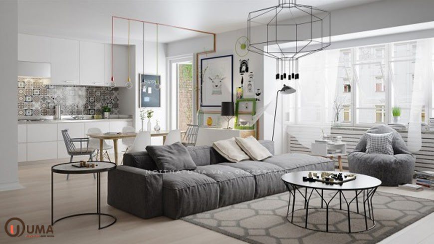 Mẫu thiết kế nội thất chung cư mang phong cách Scandinavian