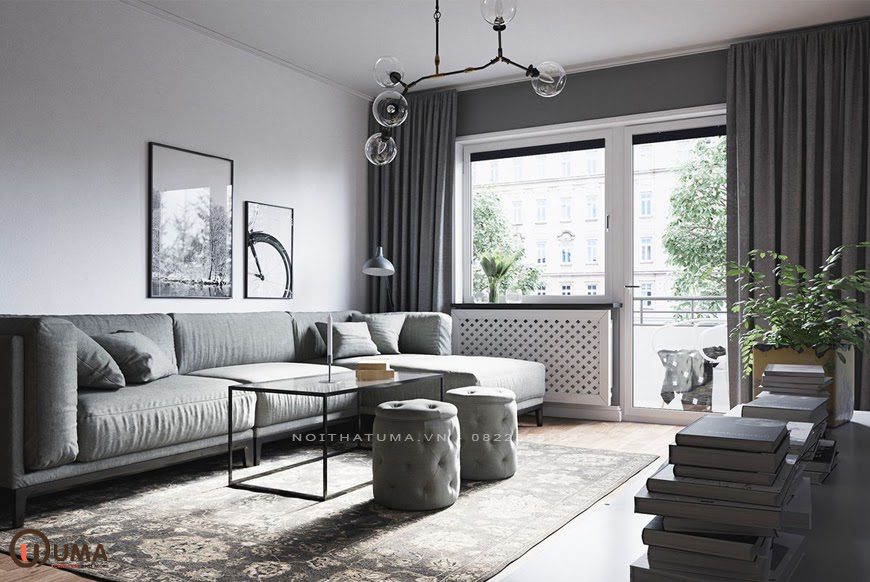 Mẫu thiết kế nội thất phong mang phong cách Scandinavian cho căn hộ chung cư