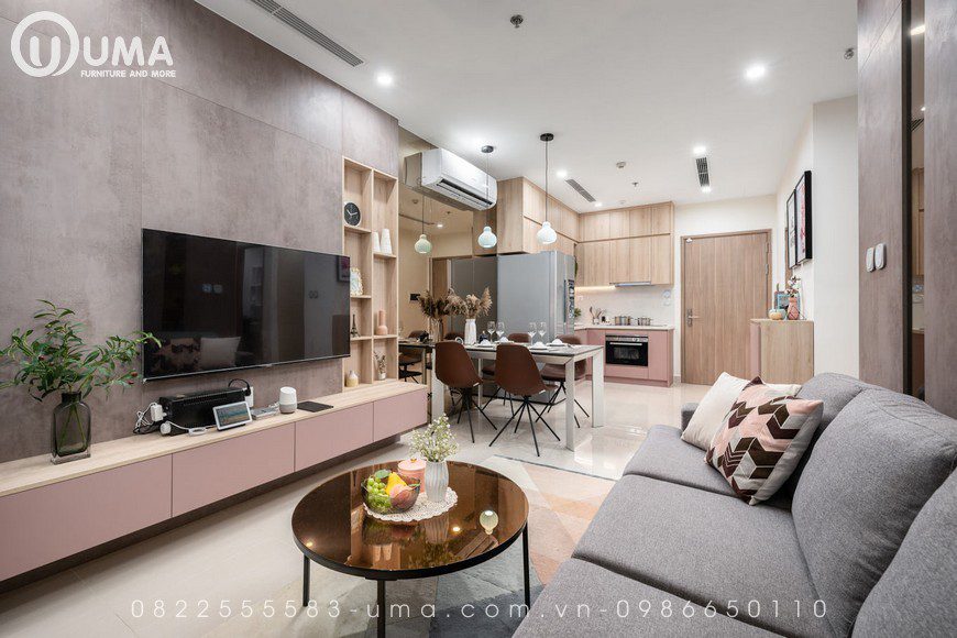 Nội thất căn hộ mẫu Vinhomes Smart City (Mega Mall) 1 phòng ngủ, , Thiết kế nội thất