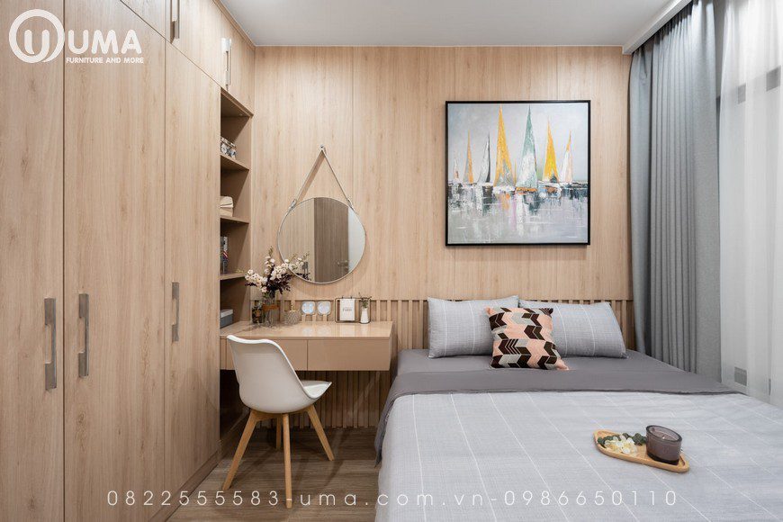 Nội thất căn hộ mẫu Vinhomes Smart City (Mega Mall) 1 phòng ngủ, , Thiết Kế Nội thất Chung cư