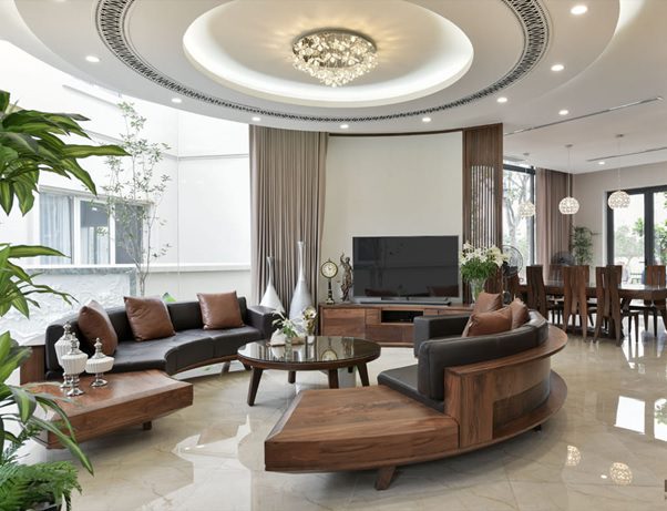 Bộ sưu tập mẫu sofa gỗ óc chó đẹp cao cấp dẫn đầu xu hướng 2022, thiết kế nội thất chung cư 90m2, Tư vấn nội thất