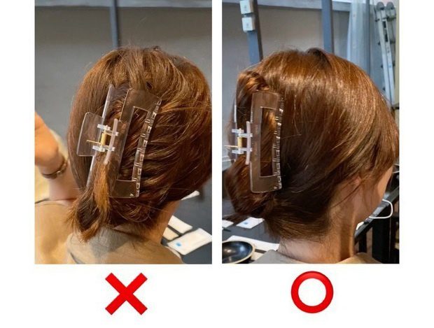 Cách búi tóc giữ nếp bằng kẹp càng cua cho tóc ngắn và dài