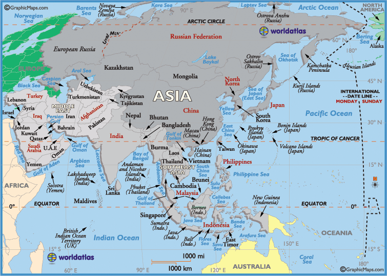 [Siêu tổng hợp] Bản đồ các nước Châu Á khổ lớn phóng to năm 2023, , Khám phá