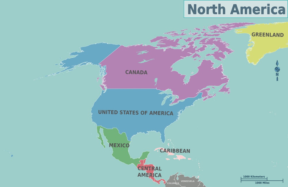 [Siêu tổng hợp] Bản đồ Châu Bắc Mỹ (North America Map) phóng to năm 2023, , Khám phá