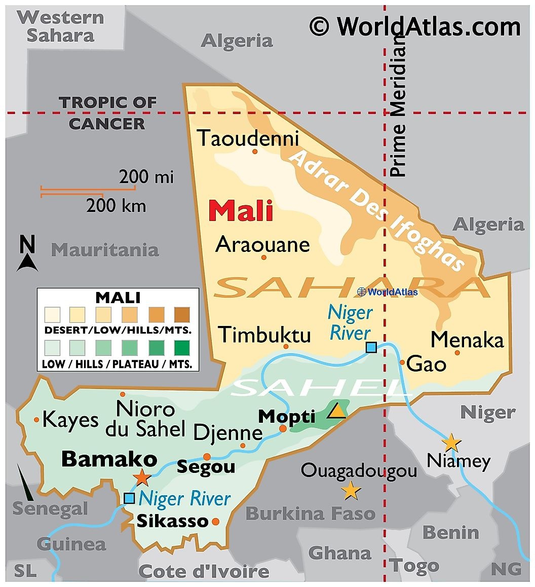 [Siêu tổng hợp] Bản đồ hành chính đất nước Mali (Mali Map) phóng to năm 2023, , Khám phá