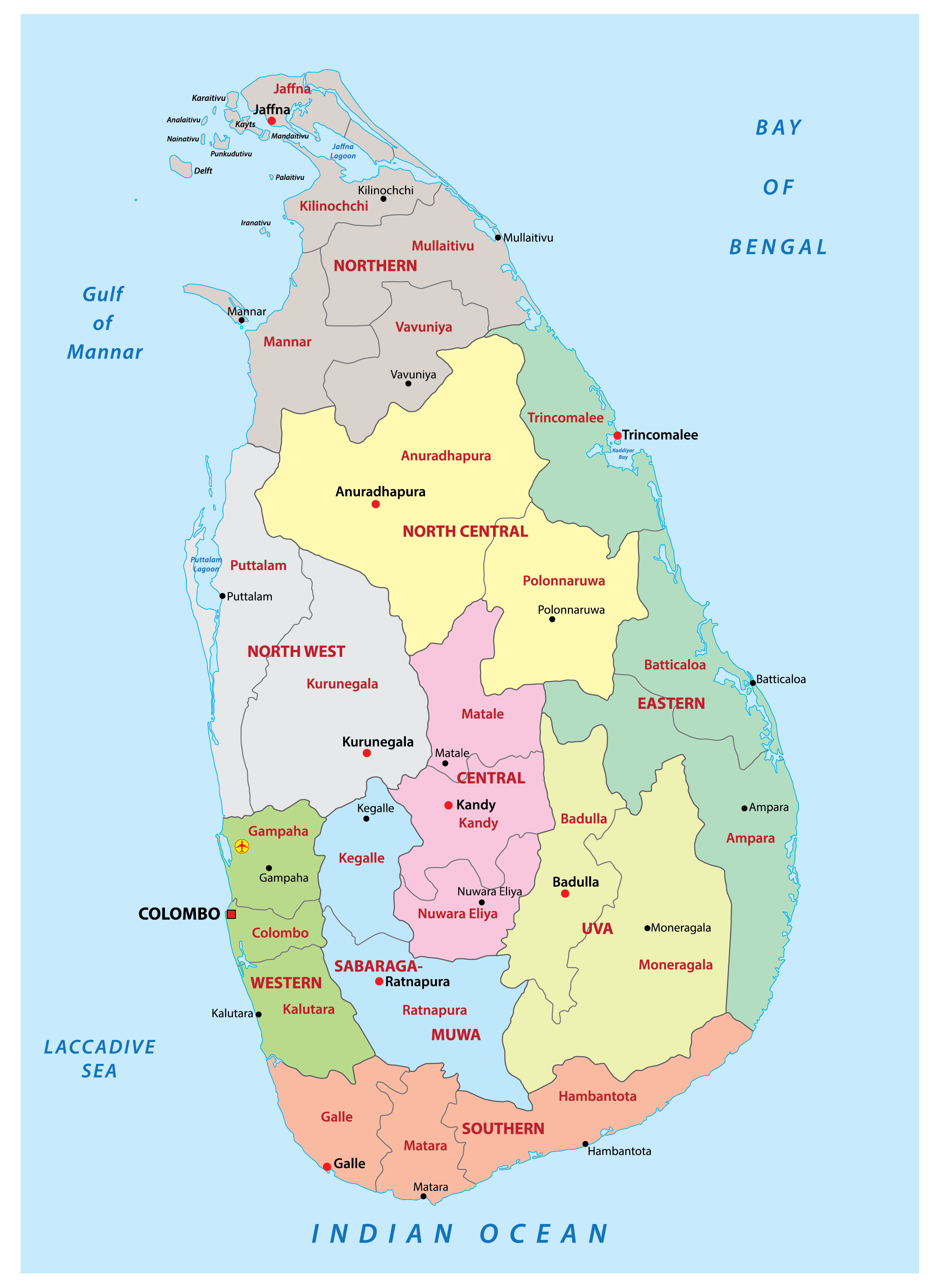 [Siêu tổng hợp] Bản đồ hành chính đất nước Sri Lanka (Sri Lanka Map) phóng to năm 2023, , Khám phá