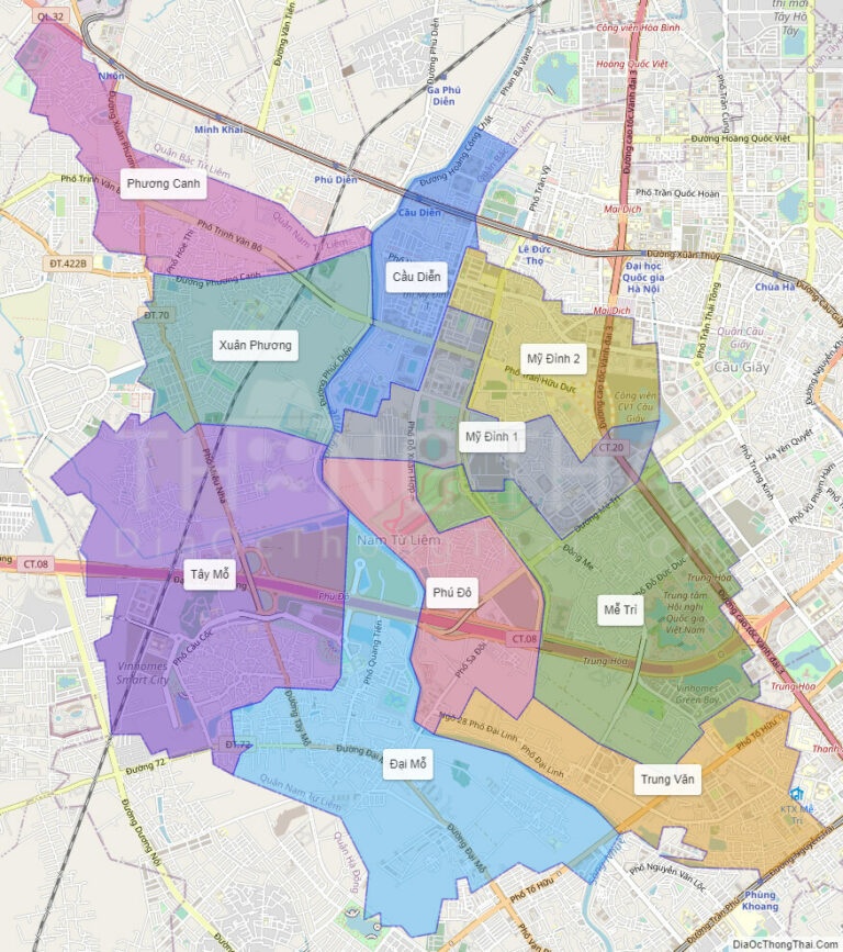 [Siêu tổng hợp] Bản đồ Hành chính Quận Nam Từ Liêm khổ lớn năm 2023, , Khám phá