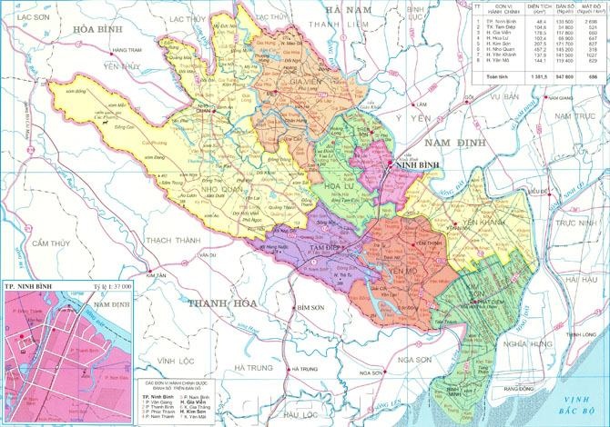[Siêu tổng hợp] Bản đồ hành chính tỉnh Ninh Bình khổ lớn năm 2023, , Khám phá