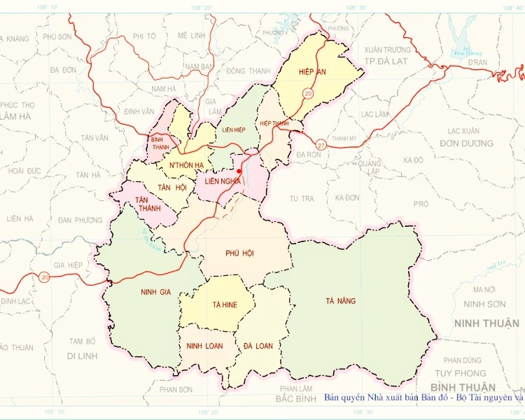 [Siêu tổng hợp] Bản đồ huyện Đức Trọng khổ lớn năm 2023, , Khám phá