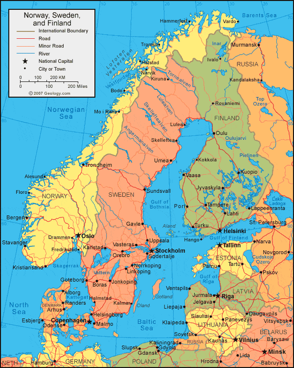Cập nhật 2023: Bản đồ hành chính đất nước Na Uy (Norway Map) phóng to năm 2023, , Bản đồ